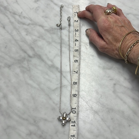 Brighton | Cherish Loving Gold Silver Plated Cross Necklace Adjustable - Picture 5 of 7